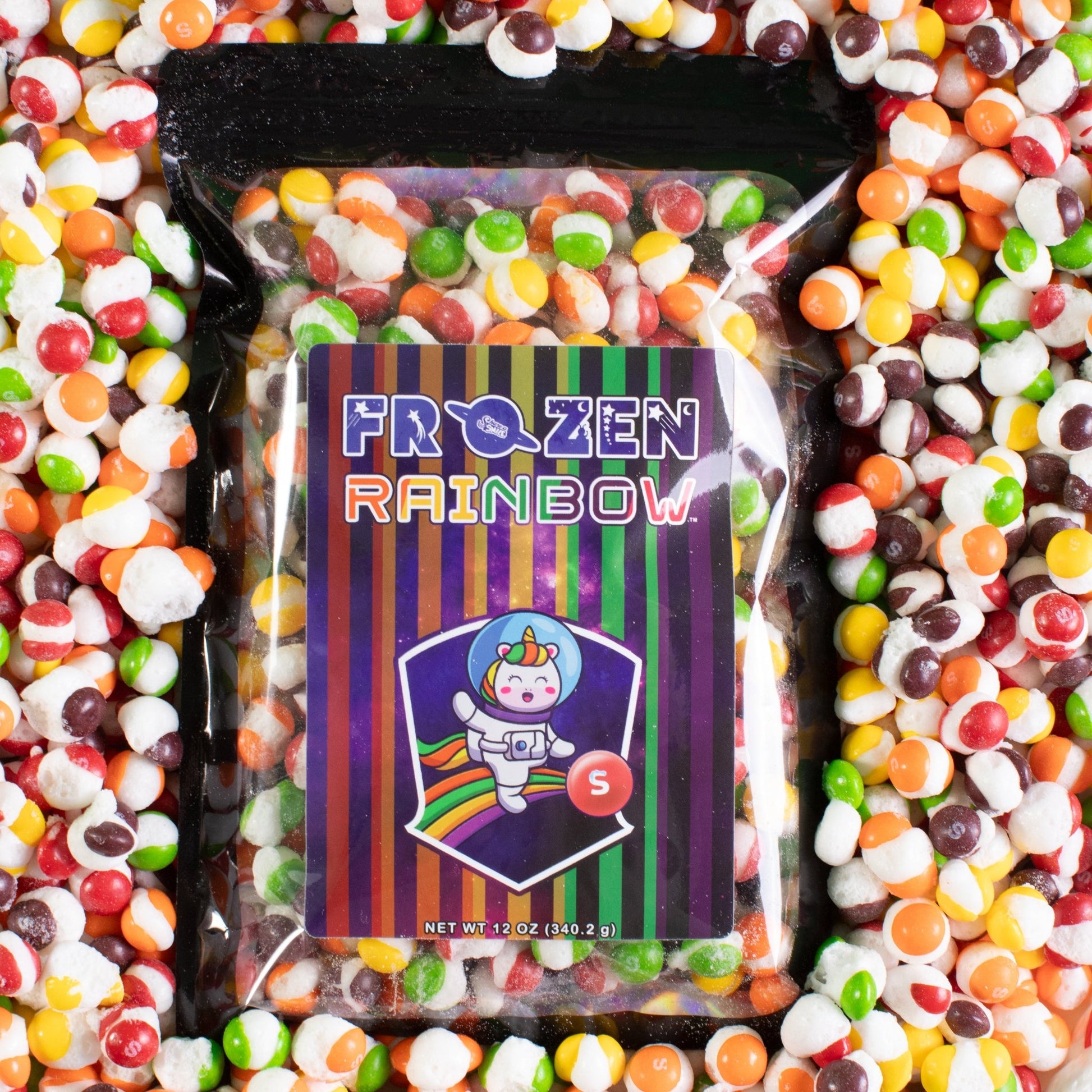 Frozen Rainbow - Freeze Dried Skittles (original, sour, wild berry, & smoothie) - Crazy Nate - candy