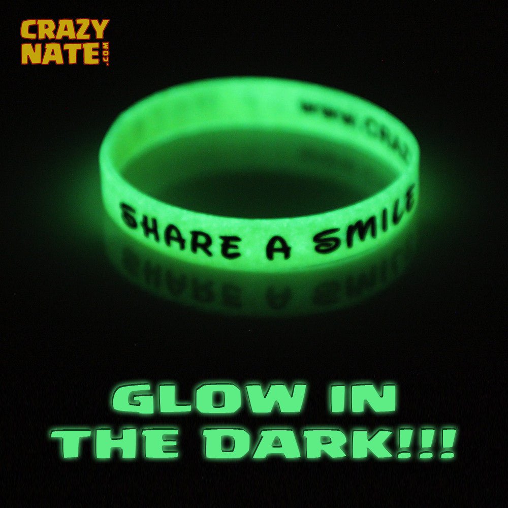 Share a Smile Wristband (Glow in the dark) - Crazy Nate - wristband