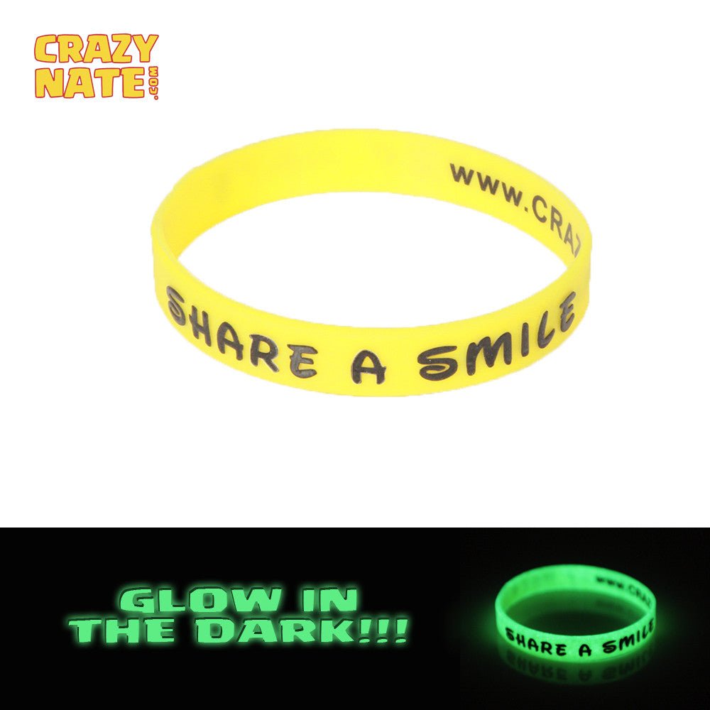 Share a Smile Wristband (Glow in the dark) - Crazy Nate - wristband